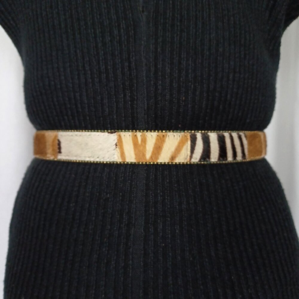S O L D * I NWT Vintage Calf Hair Belt, S/M, 28” – 32” - Picture 4 of 9